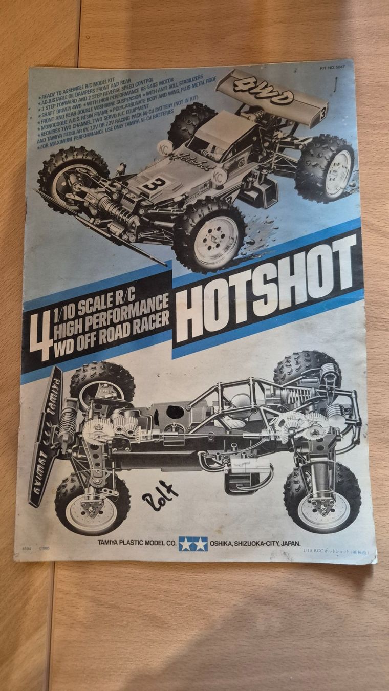 Tamiya Modellismo RC: Original RC Tamiya HOT SHOT Bauanleitung – Usato da Bichelsee venduto da mimis7772