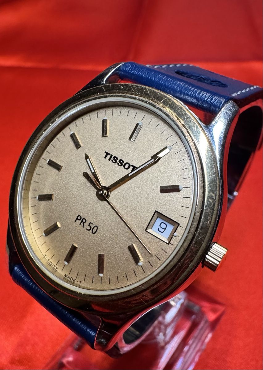 Tissot Orologi: Tissot PR 50 mit blauem Lederarmband – Usato da Untersiggenthal venduto da TimeandShine 2