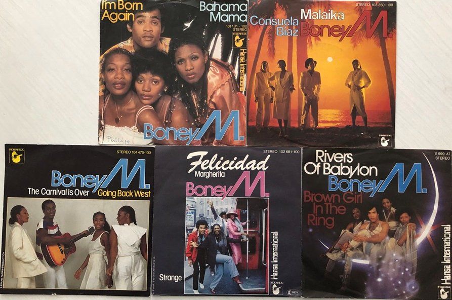 Dischi in vinile: 5x Vinyl-Singles – Boney M. – Usato da Grüningen venduto da azulmarron