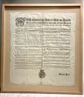 Wir Schultheiss und Rath der Stadt und Republik Bern - 1781