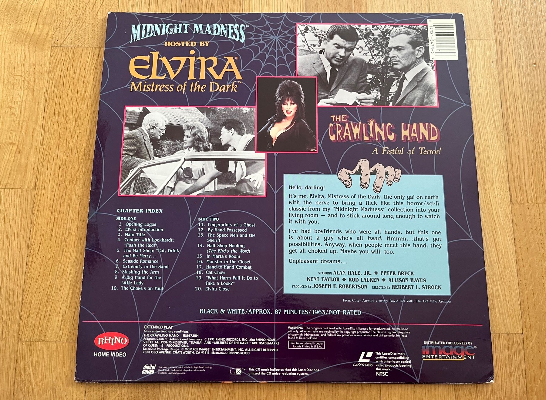 Tutti i DVDs: 1963 "The Crawling Hand" Laserdisc Horror – Usato da Bigorio venduto da catone82 1