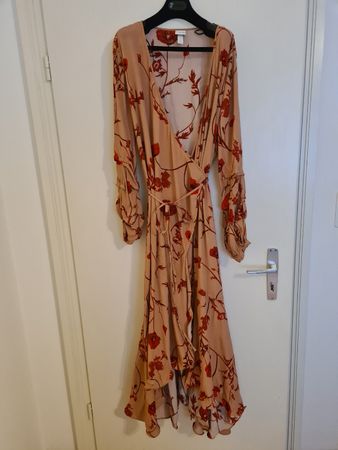Wunderschönes Maxikleid / langes Wickelkleid Gr. XL