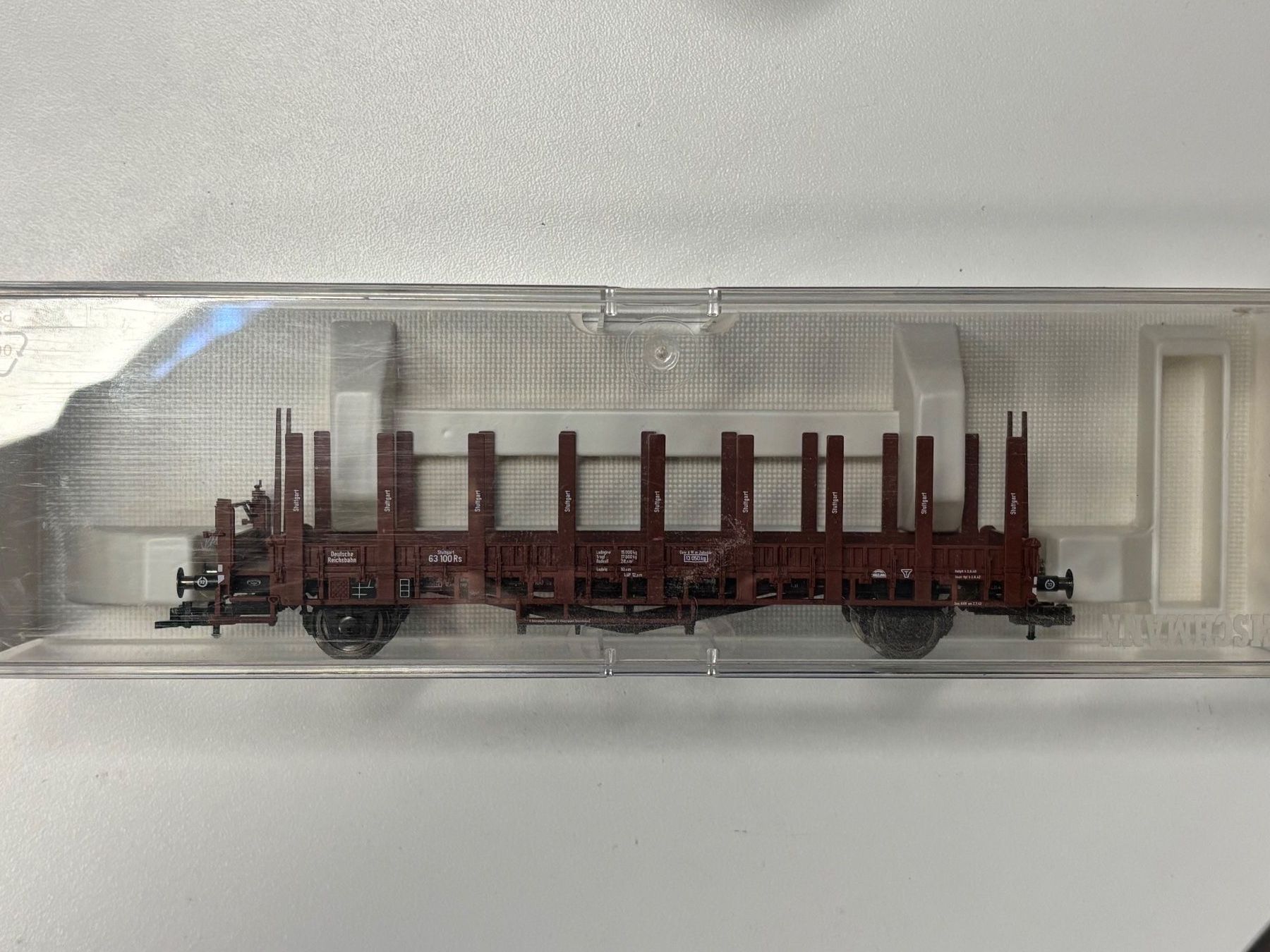 Fleischmann Modellini di ferrovie: Fleischmann 5256 Rungenwagen – Usato da Rothenburg venduto da Vanzonk 1
