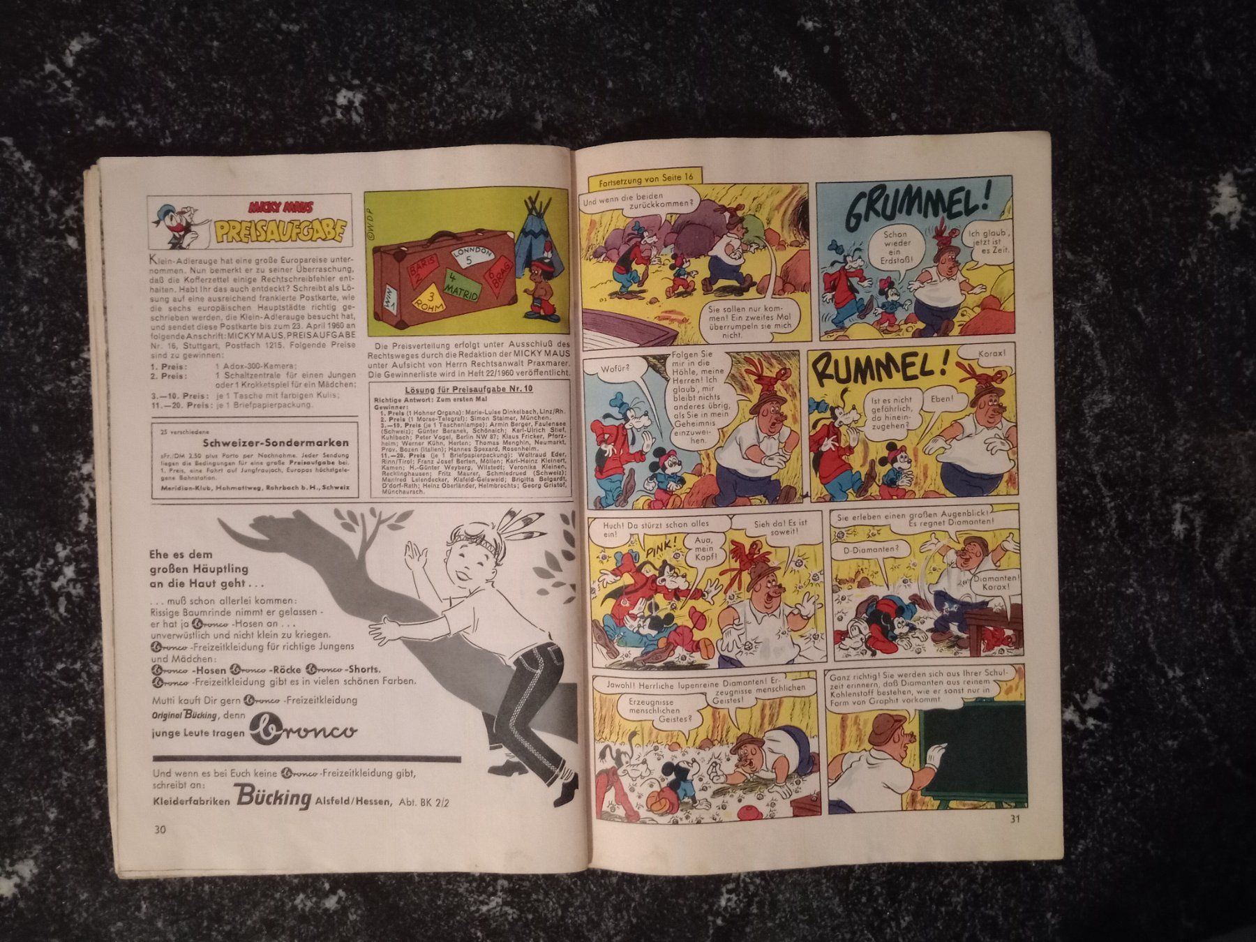 BD: Comic Micky Maus Heft Nr.16 1960 – D'occasion à Küttigen par Melisch1000 6