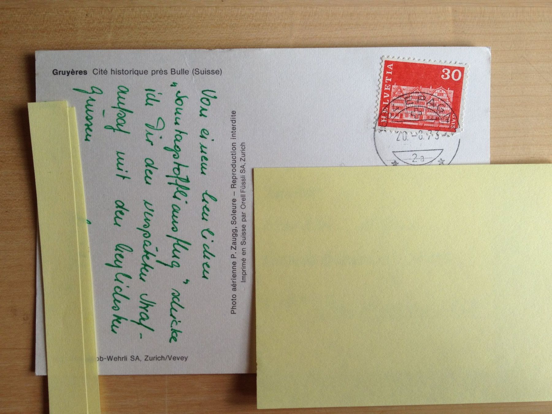 Cartoline postali: AK Gruyères FR (1973) – Usato da deitingen venduto da popcorn02 1