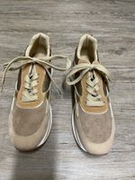 Modische Damen Sneaker, beige/gold, Grösse 40, ungetragen