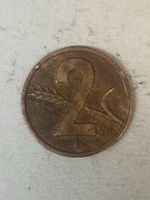 2 Rp. 1953 B vz – schöne braune Patina –  Sammler
