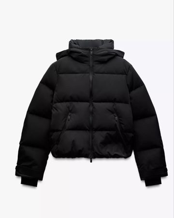 kurze Daunenjacke schwarz zeitlos XS/doudoune courte noire