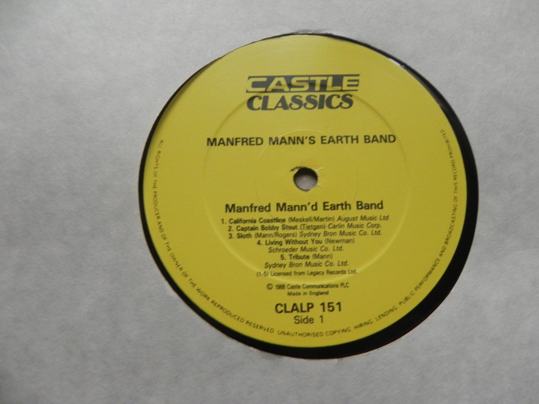 Schallplatten: LP Rock Manfred Mann`s Earth Band 1972 ? First Released – Gebraucht aus Siebnen von krimsie 3