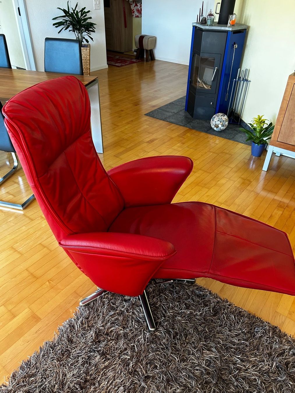 Pfister Poltrone: Relax TV Sessel Leder rot – Usato da Ruswil venduto da goldhansi 2