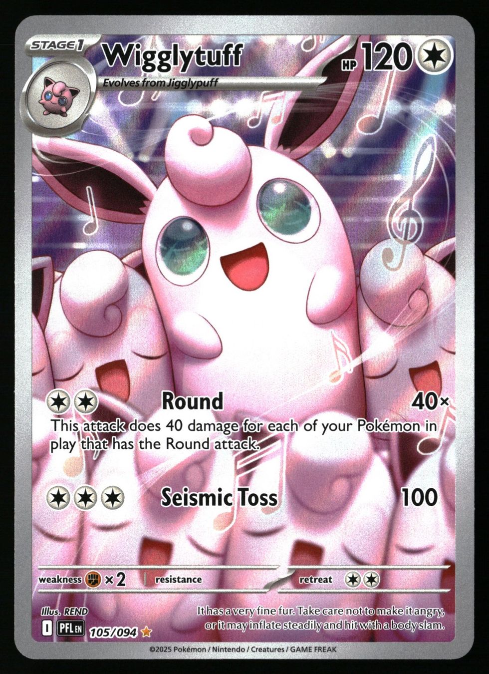 Pokémon Sammelbilder & Trading cards: Wigglytuff #105 Pokemon Phantasmal Flames – Gebraucht aus Feuerthalen von Plazatoys