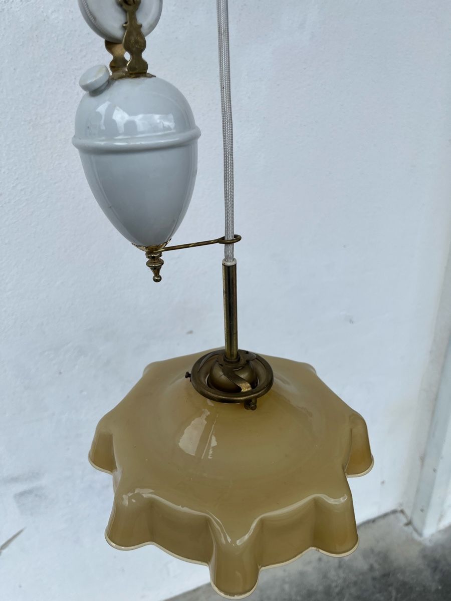 Lampade: Vintage Hängezuglampe Jugendstil – Usato da Bern venduto da fotolog111 2