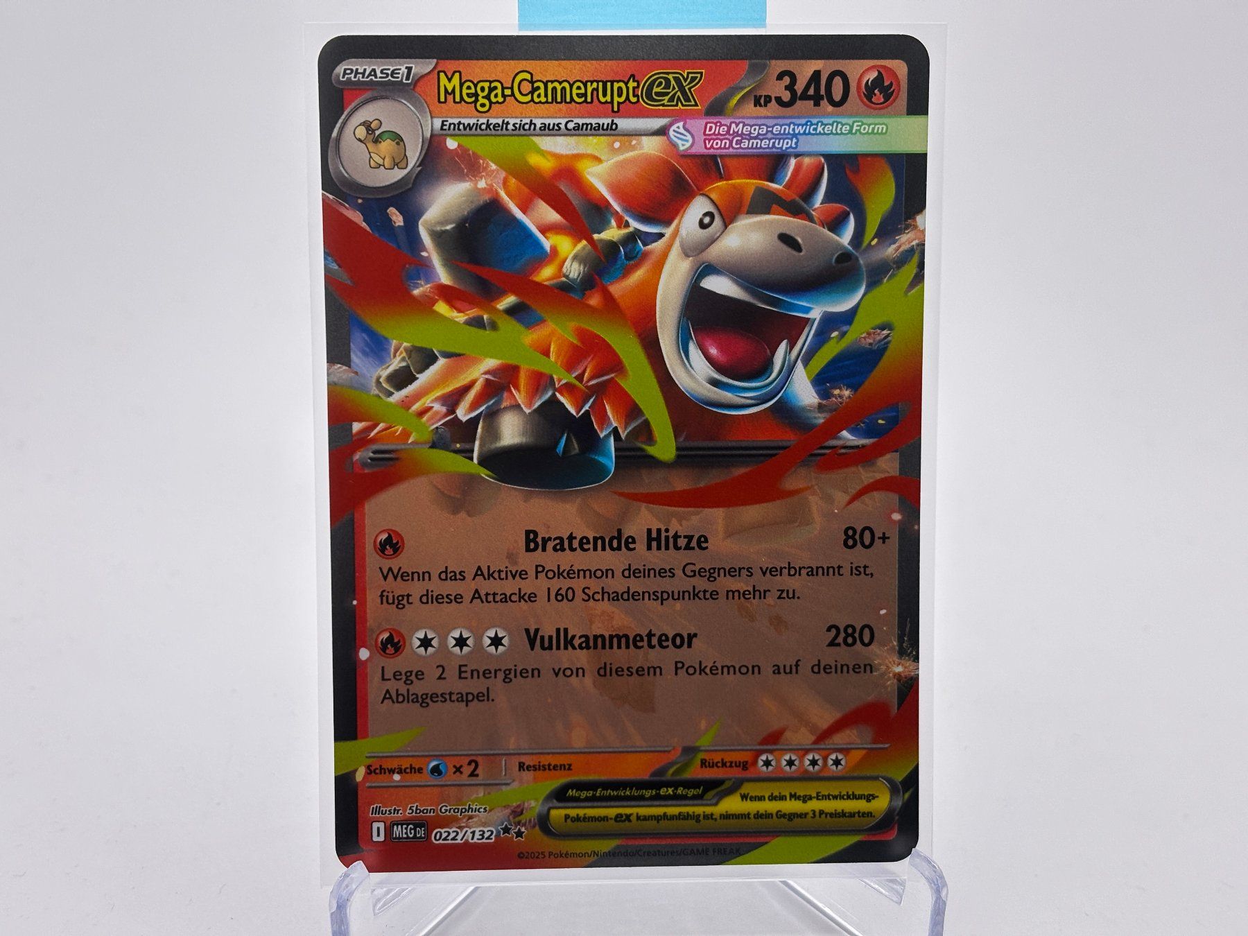 Pokémon Sammelbilder & Trading cards: Mega-Entwicklung - Mega Camerupt ex  (MEG 22) - DE – Neu (gemäss Beschreibung) aus Allschwil von Bullach