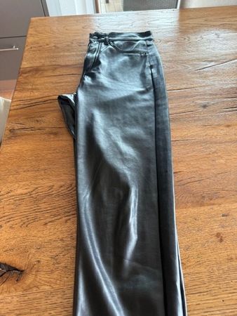 The Kooples Jeans, Lederimitat, Schwarz, Gr. 26