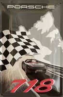 Placca in metallo Porsche 718 - da collezione