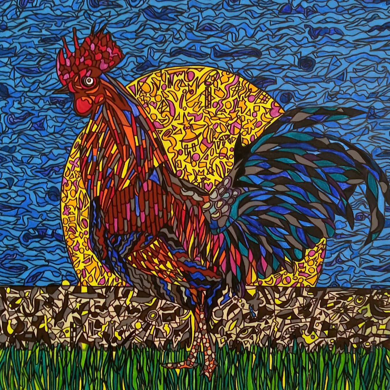 Dipinti: Acrylic Gemälde 50 x 50 cm – Nuovo (secondo la descrizione) da Bellikon venduto da MellonCollieMitTwint
