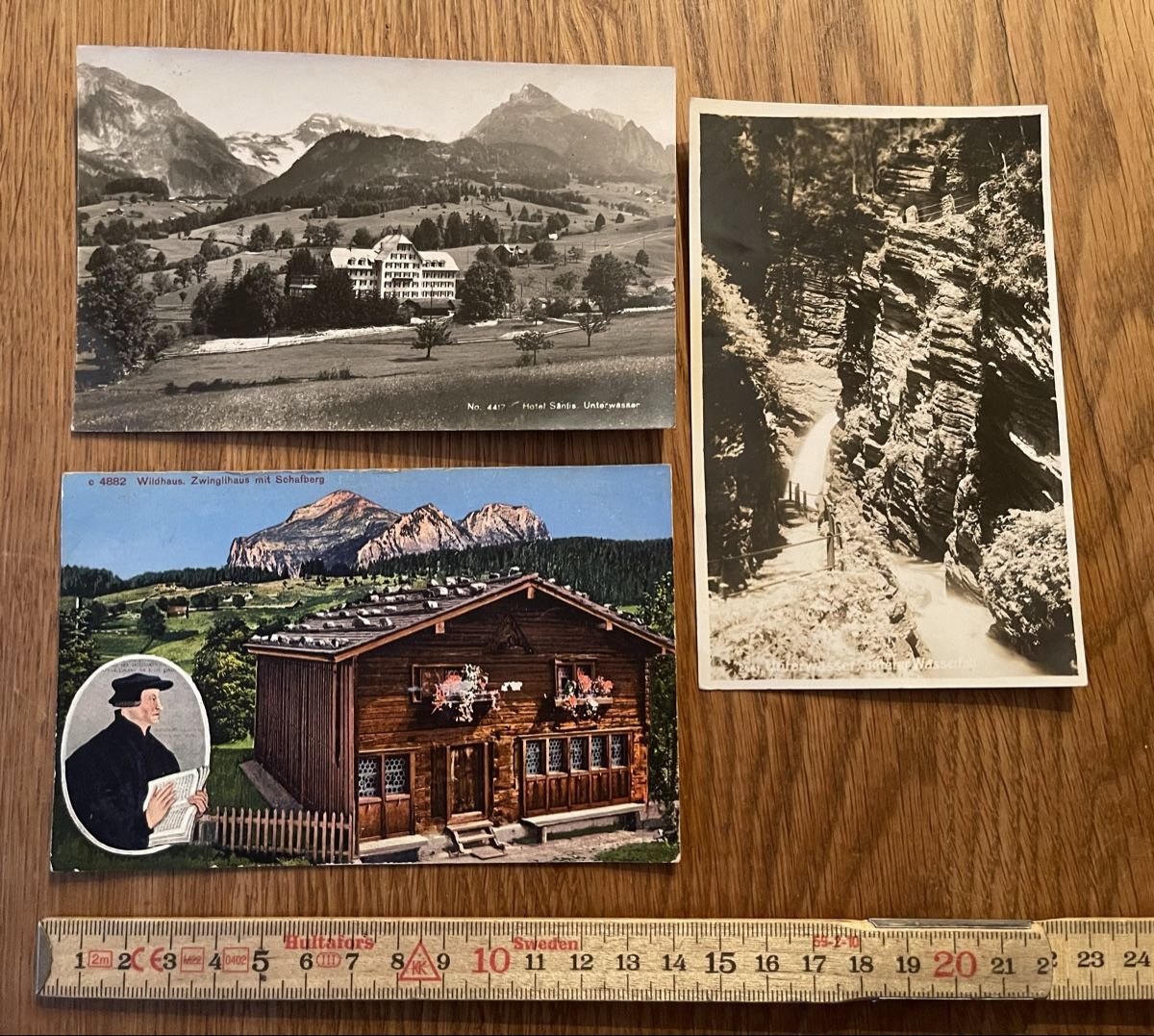 Cartoline postali: Antike Ansichtskarten Unterwasser Säntis – Usato da Waldstatt venduto da Cremschnitte