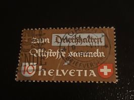 Altstoffverwertung ZNr.254 1942 Vollstempel Zürich mit Abart
