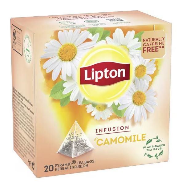 Cibi & Specialità: Lipton Tea 'Infusion Camomille' Pyramidenbeutel – Nuovo e nell'imballaggio originale da Gampelen venduto da Geschenkxy 1