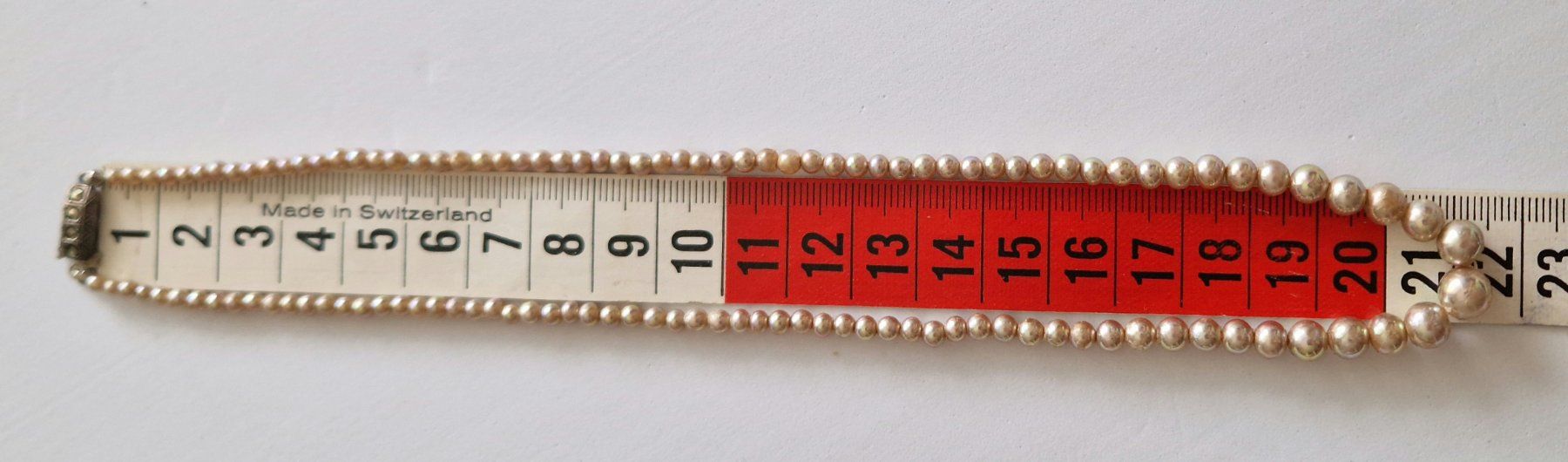Ketten: Verschluss Silber mit Markasit /Kette unechte Perlen Vintage – Gebraucht aus Zürich von silver-team 7