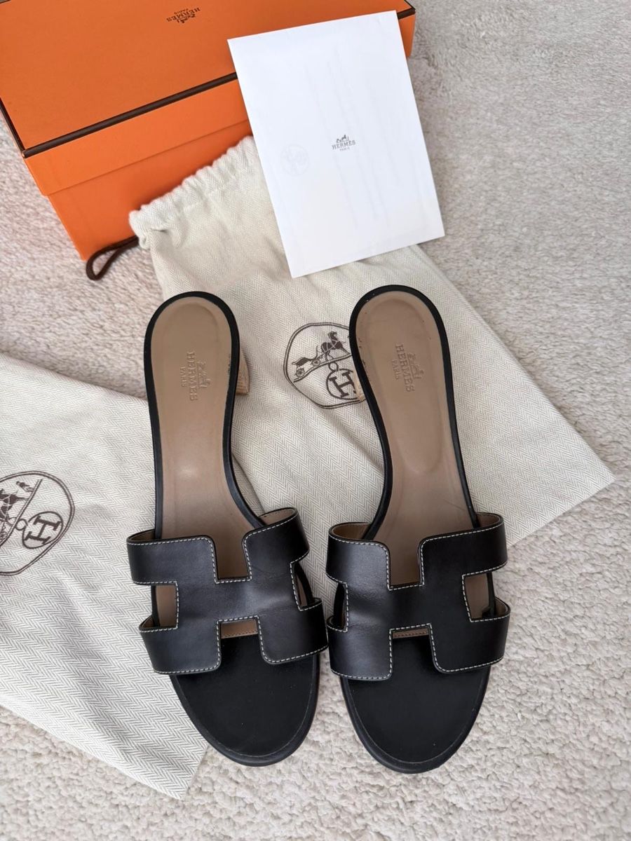 Hermès Scarpe da donna: Hermès Sandales Oasis noir 41 – Usato da Genève venduto da Dan83 1