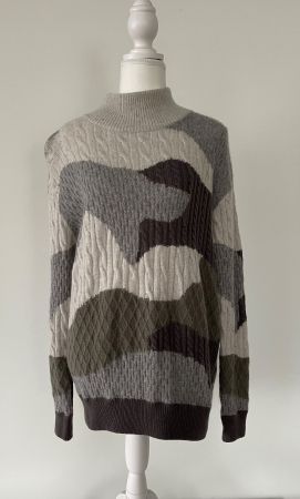 Pullover Rollkragen Hemisphere Kaschmir Naturtöne Gr. 36