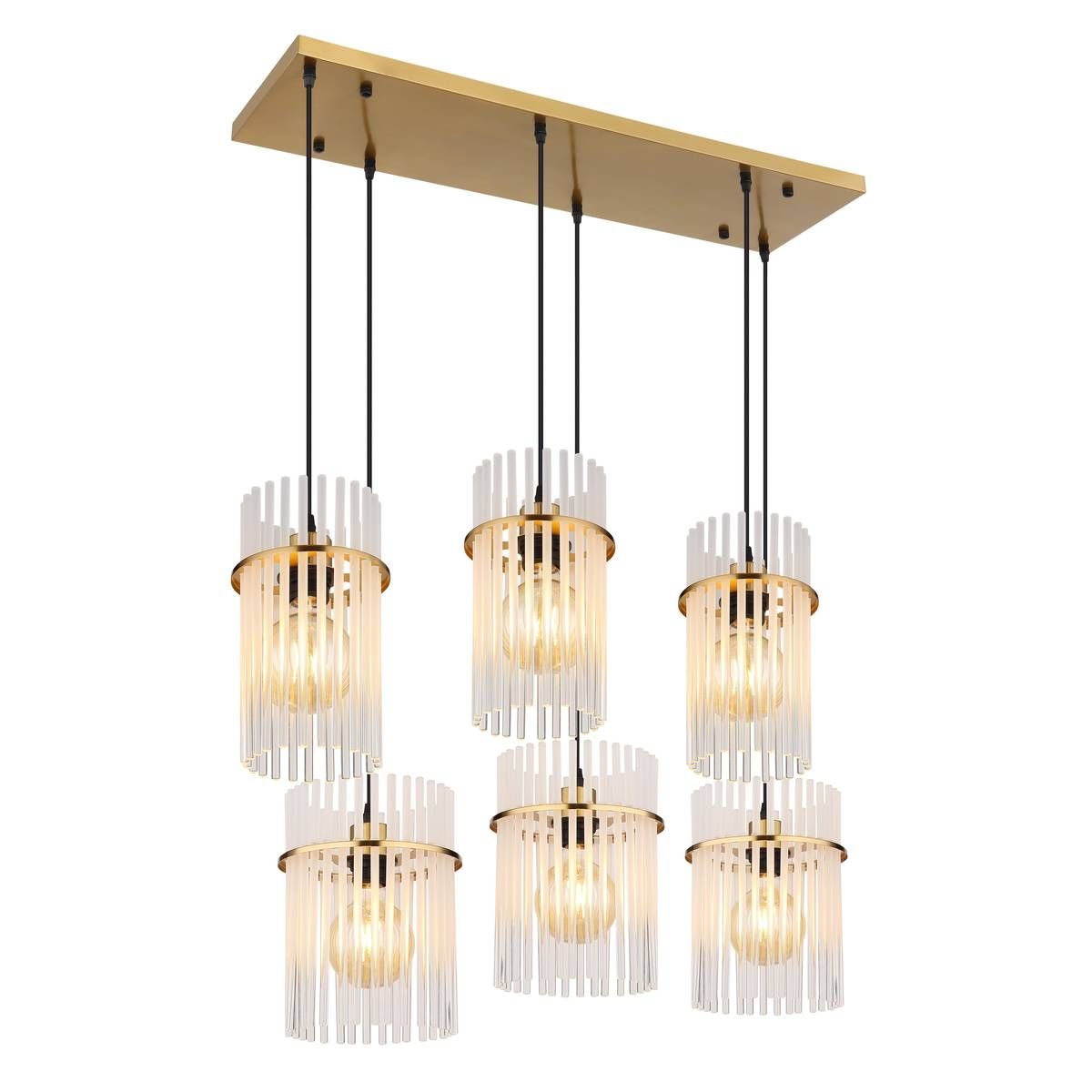 Kronleuchter & Deckenlampen: Pendelleuchte, Gold, Glas, 93 cm x 36 cm – Neu (gemäss Beschreibung) aus Kreuzlingen von Smart-Light