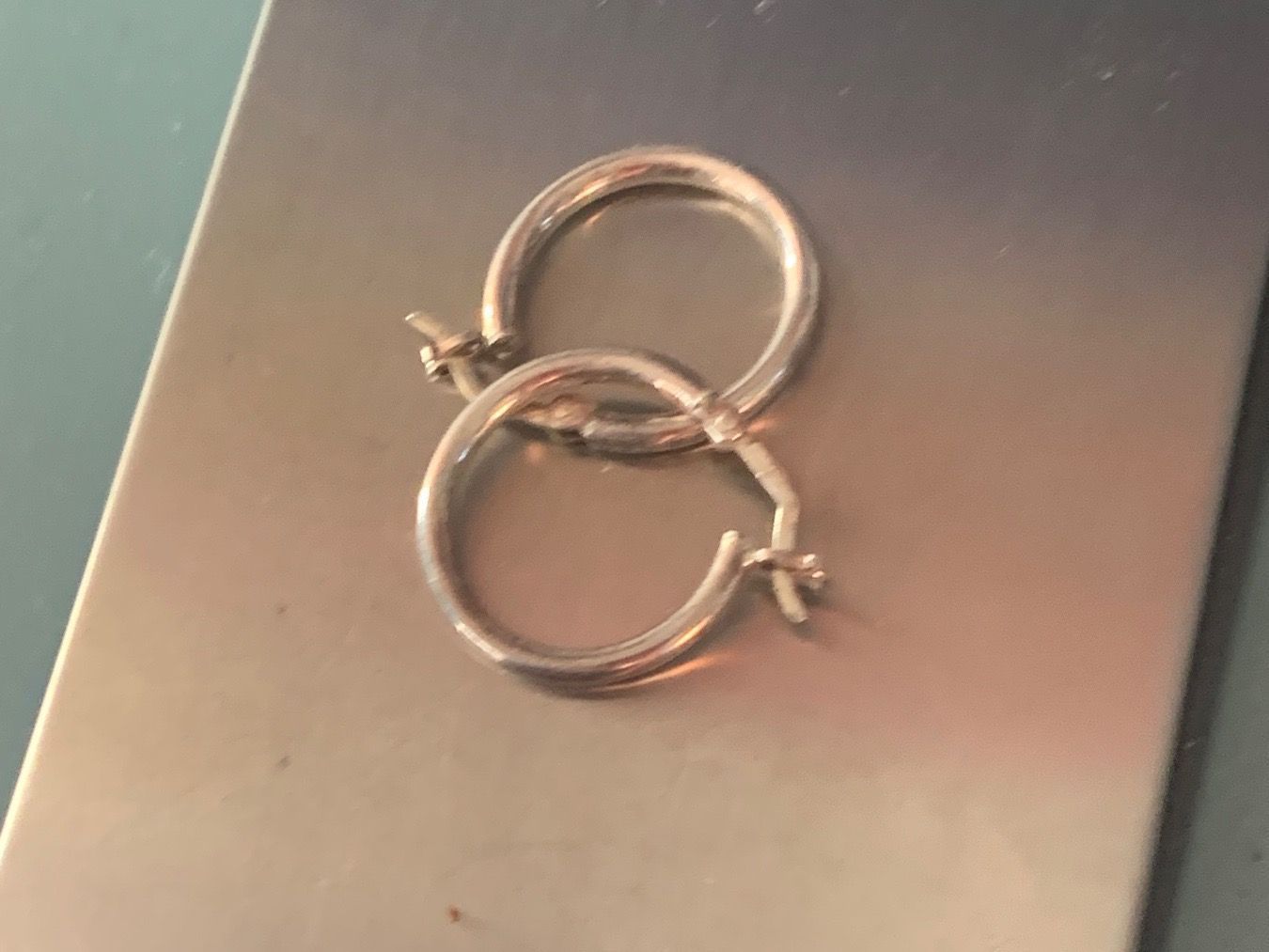 Ohrringe & -stecker: Kreolen Silber (2cm) stabil – Gebraucht aus Dittingen von Bijoubelle 7