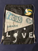 Turnbeutel / Rucksack mit Volleyball Motiv, Neu!