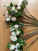 Artificial Rose Stems - Pink/White