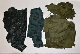 Lederresten Leder Wildleder Schneiden/Basteln/grün, Khaki