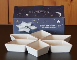 Aperoplatte 6teilig Sternform weiss NEU