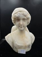 Alabaster Büste Frau weiss