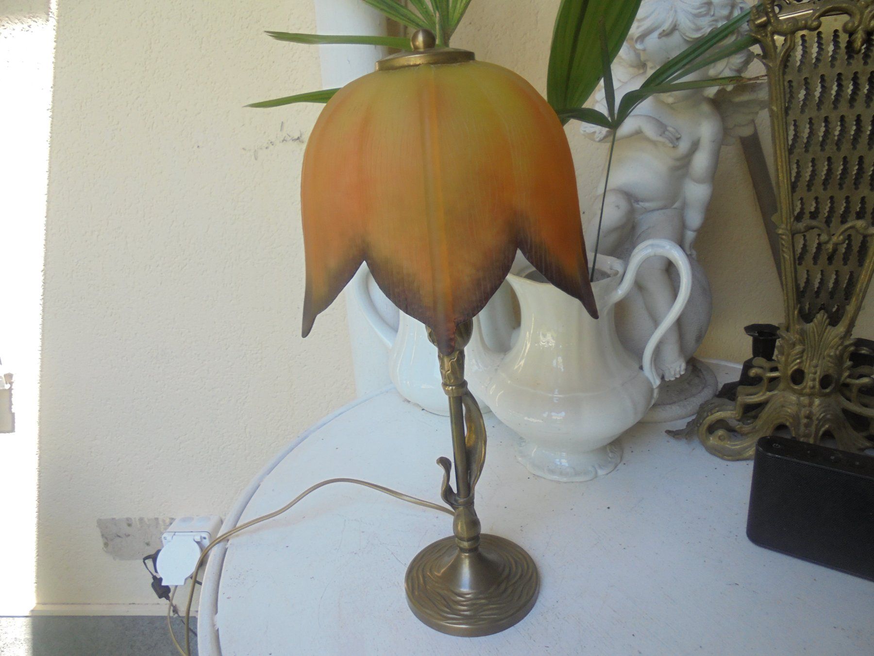 Lampade: Alte Tischlampe, ca. 1950-60 – Usato da Camorino venduto da Hunpete 2