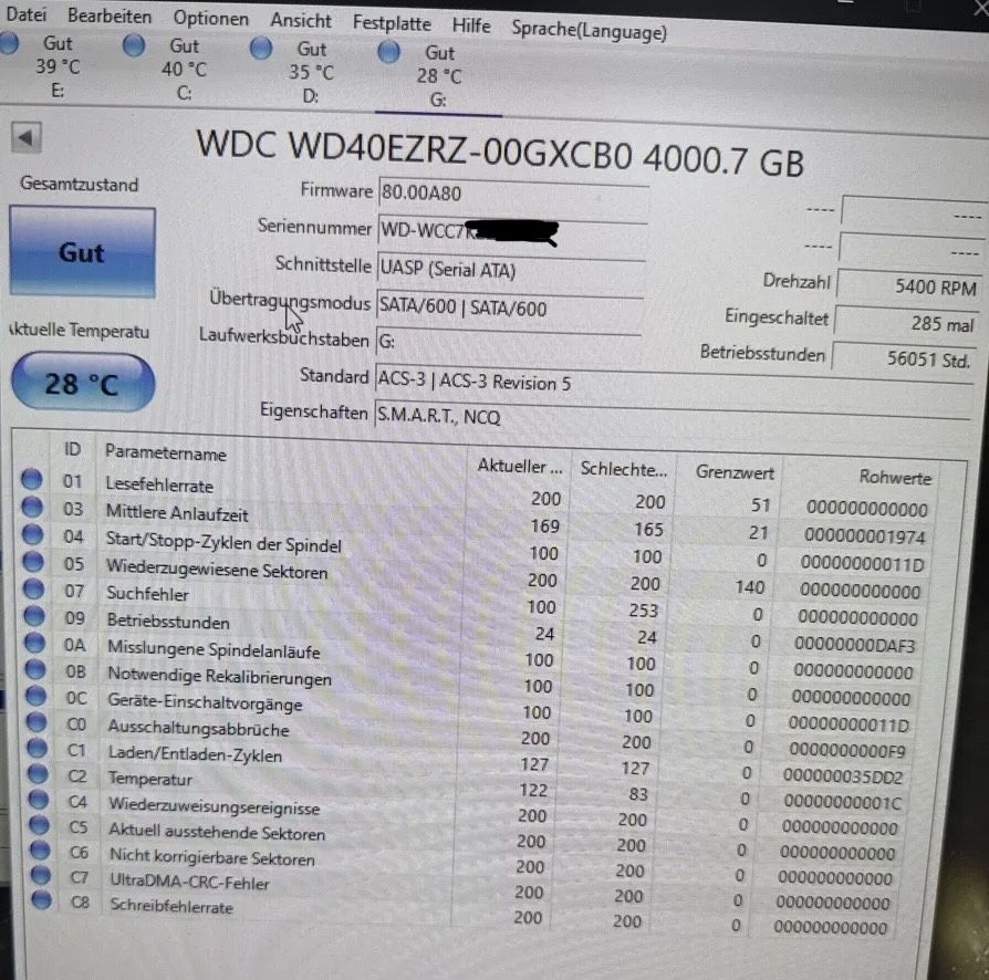 Western Digital Dischi rigidi: 4tb WD Blue clean smart – Usato da Au ZH venduto da ane_2c5z 1