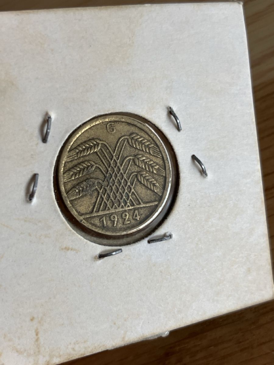 Tutti le monete: 5 und 10 Reichspfennige 1924  – Usato da St. Gallen venduto da Rennicky 1