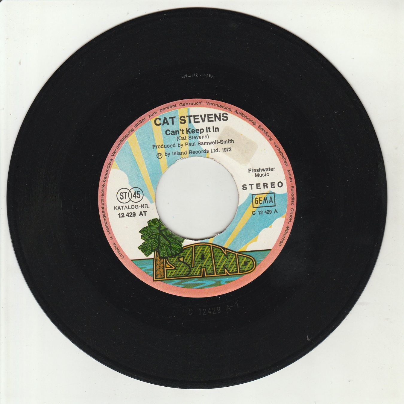 Dischi in vinile: Cat Stevens - Can't keep it in 7" Vinyl 1972 – Usato da Tübach venduto da JamesStone 2