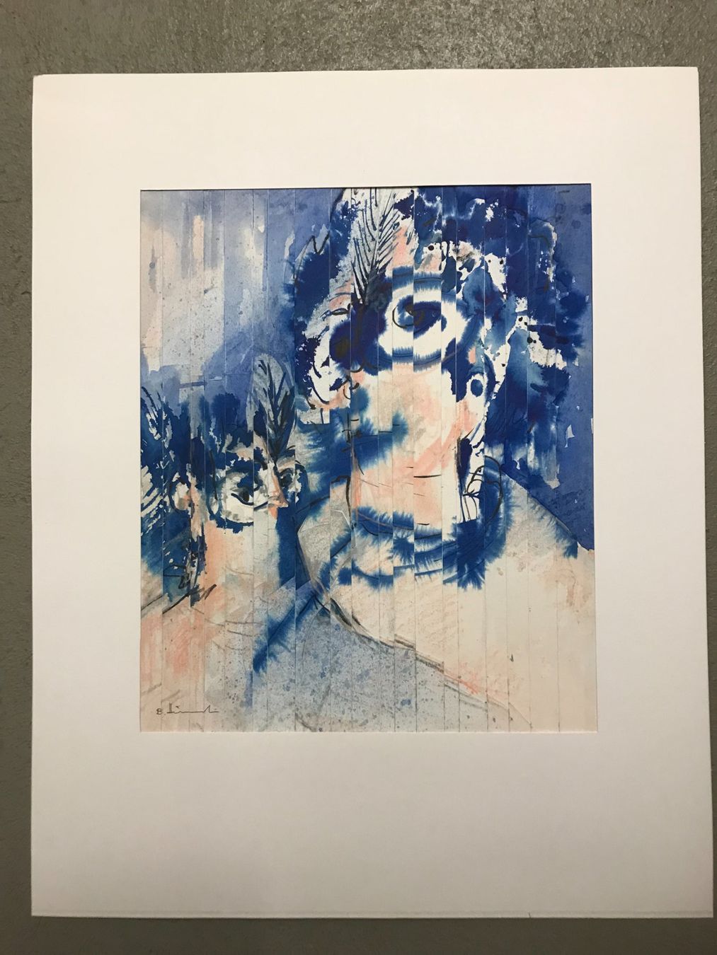 Dipinti: Karnevals-Spuren, Collage-Mischtechnik, 32x39, 1994 – Usato da Biberist venduto da longimanus3