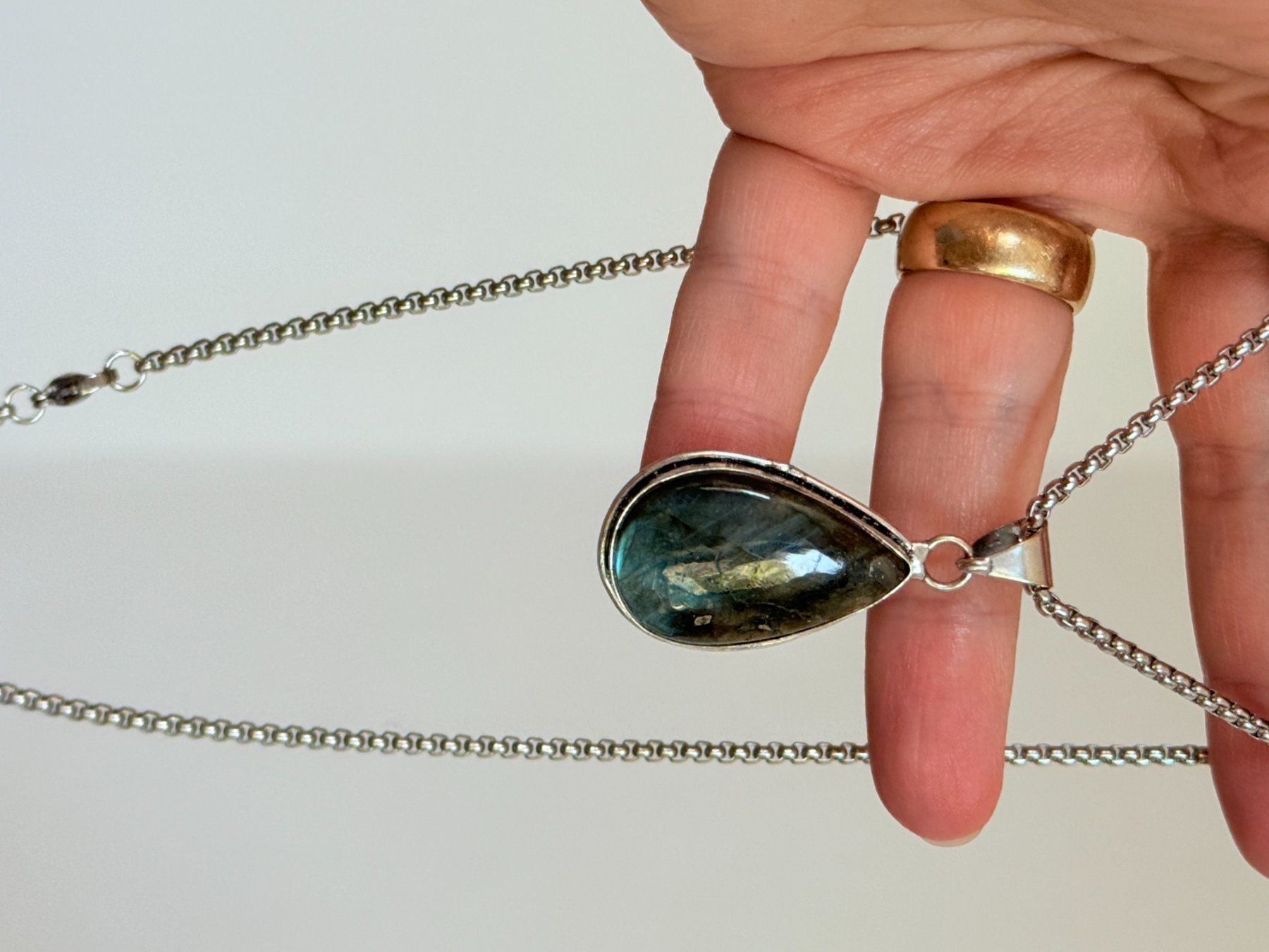 Catenine: Collier Labradorite - Été étincelant! – Nuovo e nell'imballaggio originale da Genève venduto da AWWA 2