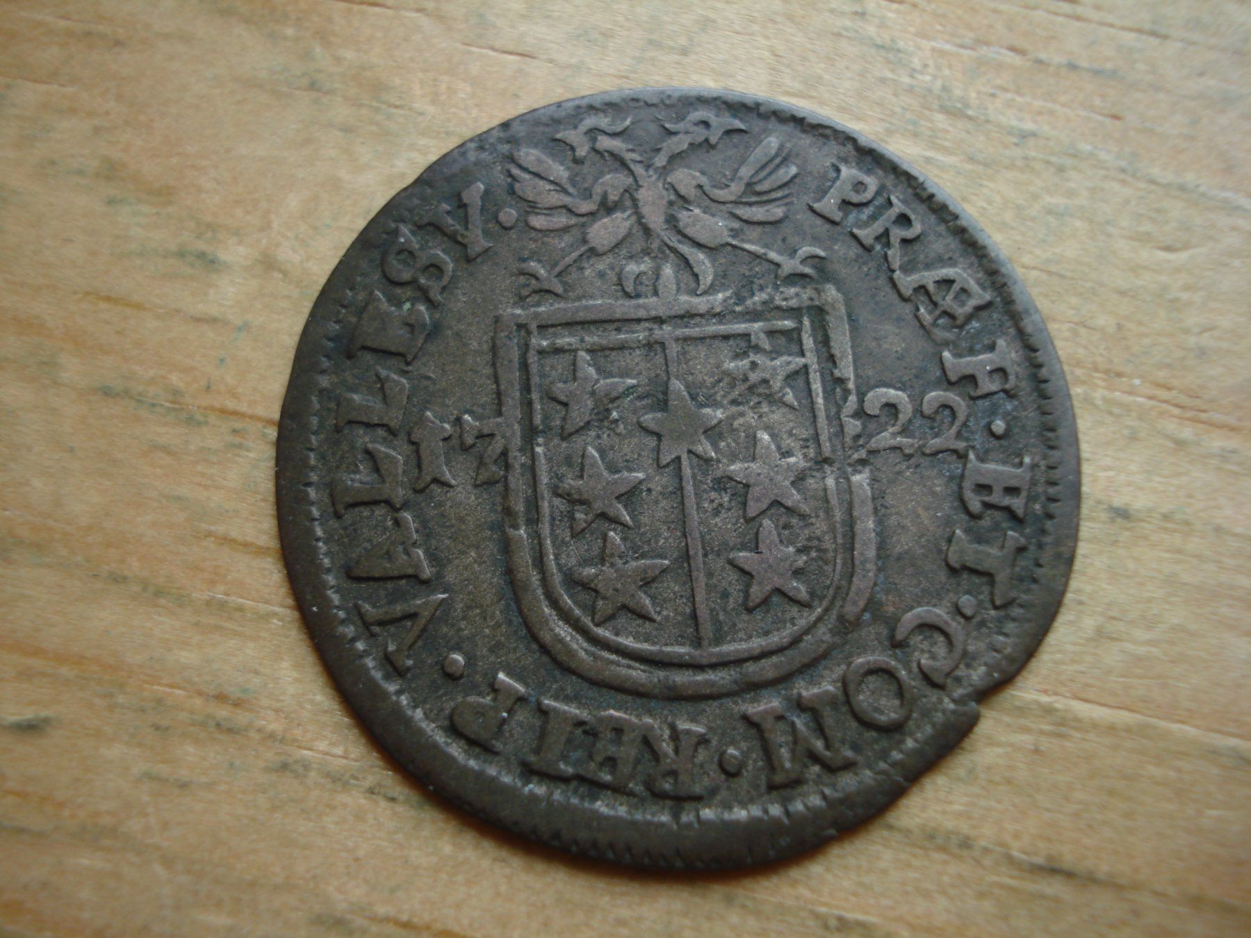 Tutti le monete: (W5) Wallis 1 Batz 1722 – Usato da Erlach venduto da Net-Coins