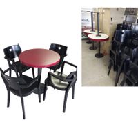 Set Tisch und 4 Stühle,Gastro Bistro Stuhl Hocker -554
