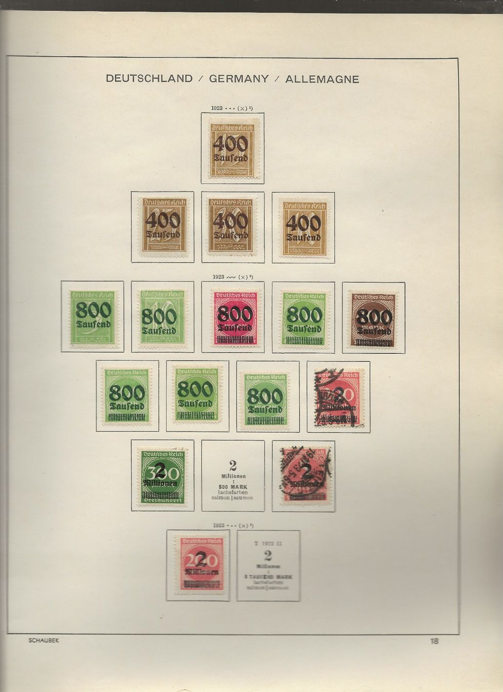Tutti i francobolli: Marken Deutschland 1923 bis 1927 – Usato da Au ZH venduto da xelagreb01 3