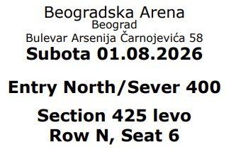 Biglietti: UFC BELGRAD 01.08.2026 1 Ticket – Nuovo e nell'imballaggio originale da Untersiggenthal venduto da HK-D 1