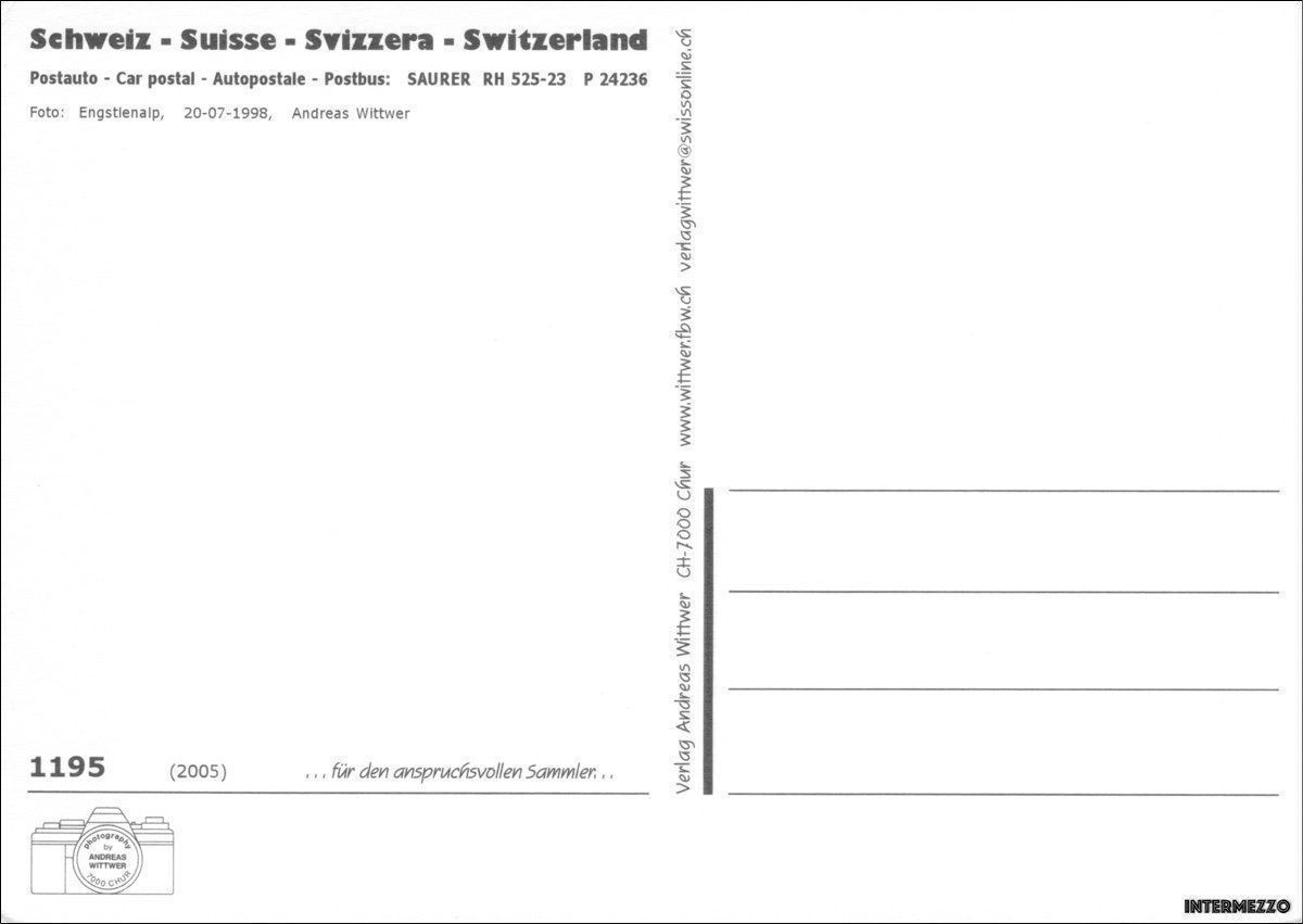 Cartes postales: Postauto // Saurer // Engstlenalp BE – D'occasion à Basel par intermezzo12 1