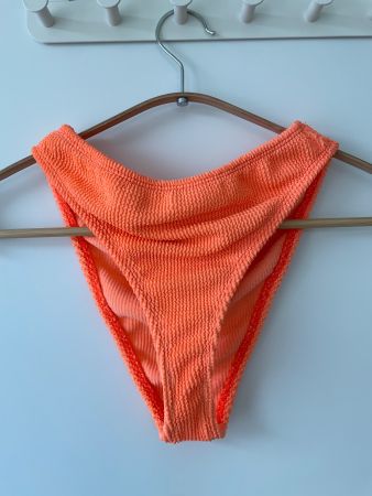 Good American Bikini Unterteil Crinkle Neon-Orange Gr. M/L