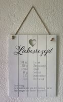 Deko Holzschild - Liebesrezept für die Küche,Shabby Chic