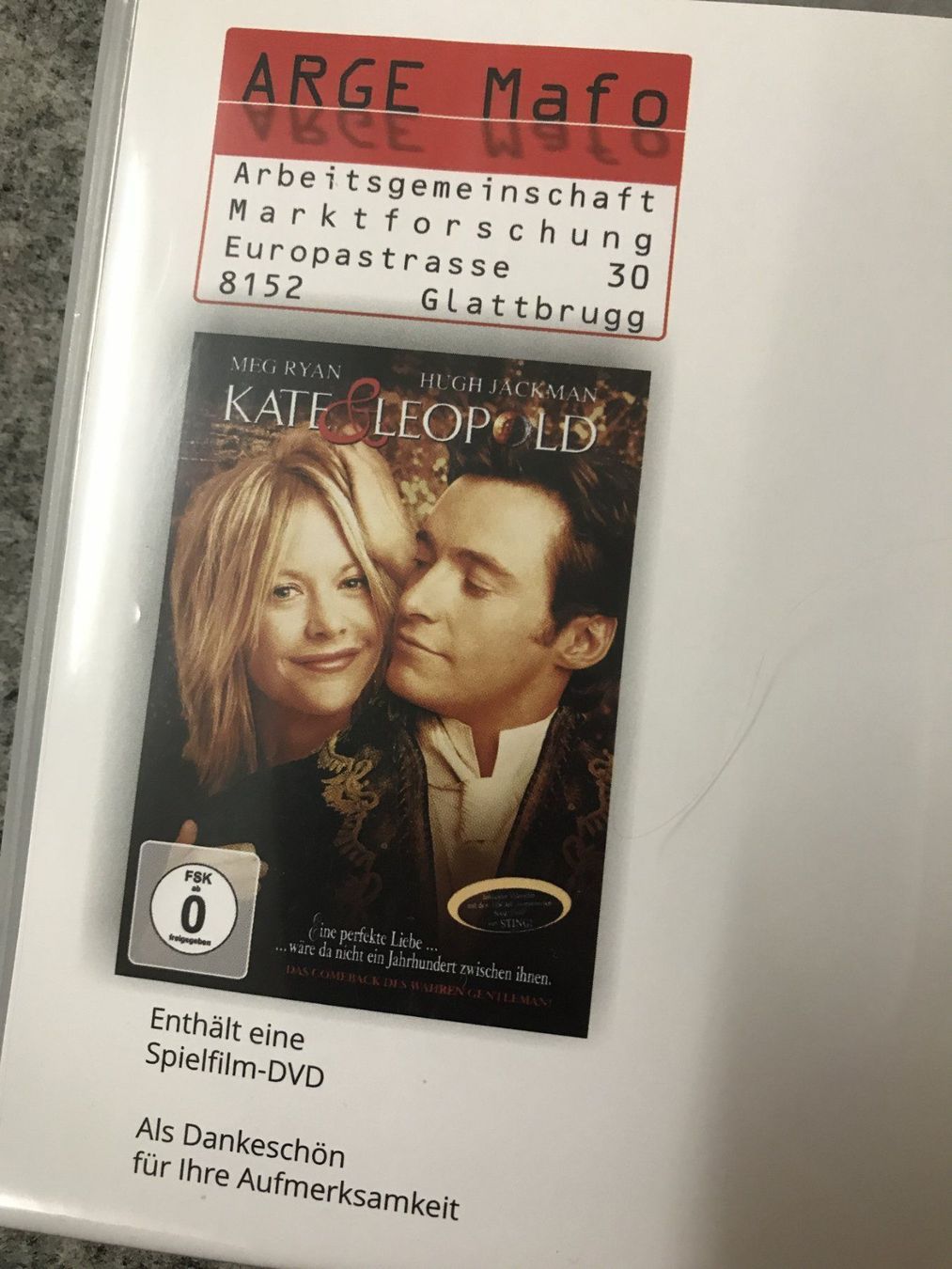 Alle DVDs: DVD- Kate und Leopold – Gebraucht aus Guntershausen von Gloominati
