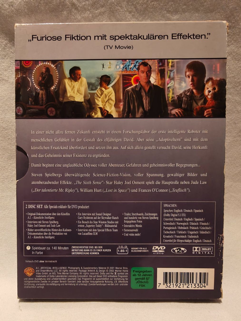 Tutti i DVDs: A.I. Künstliche Intelligenz 2-Disc Set – Usato da Gutenswil venduto da Vulcano21 2