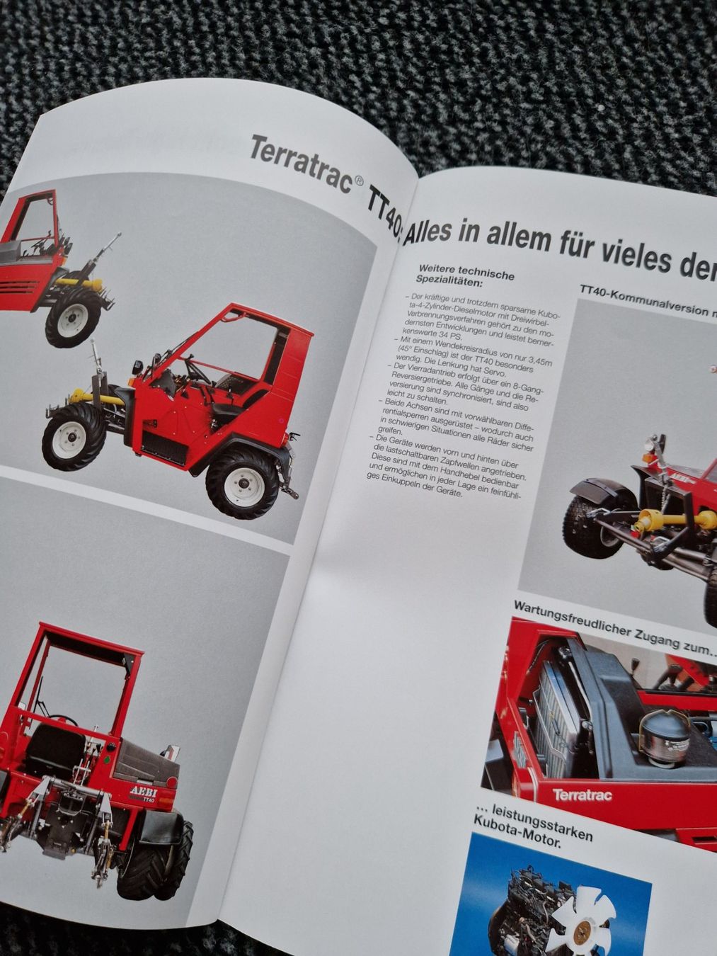 Aebi Trattori: Original Prospekt Aebi Terratrac TT40 – Usato da Dürnten venduto da Bachtel84 2