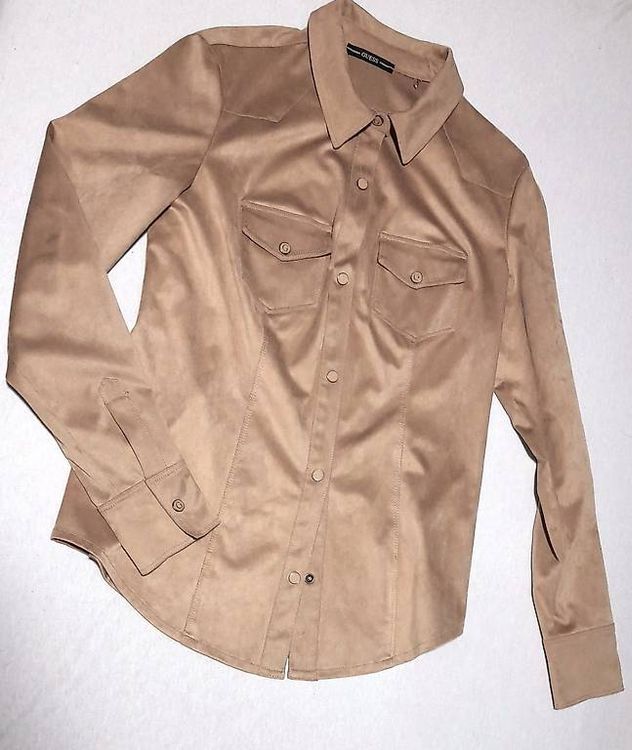Jessica Simpson Donna Top A Costine Hollie Con Bottone E Scollo A Cuore, Maniche Lunghe